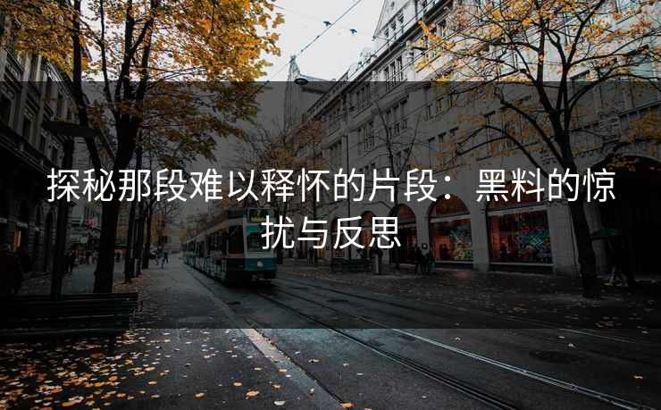 探秘那段难以释怀的片段：黑料的惊扰与反思